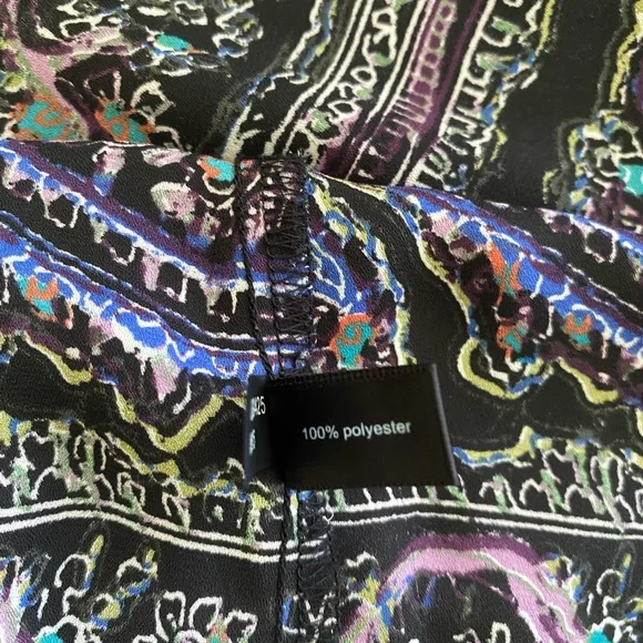 The Limited Tank Women’s Small Paisley Colorful Shirt High Low Hem Sleeveless - Picture 3 of 7